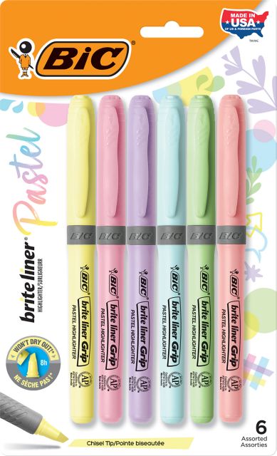 PASTEL HIGHLIGHTERS 6PK ASSTD